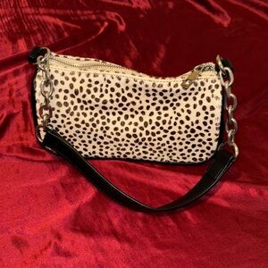 Calf hair shoulder bag